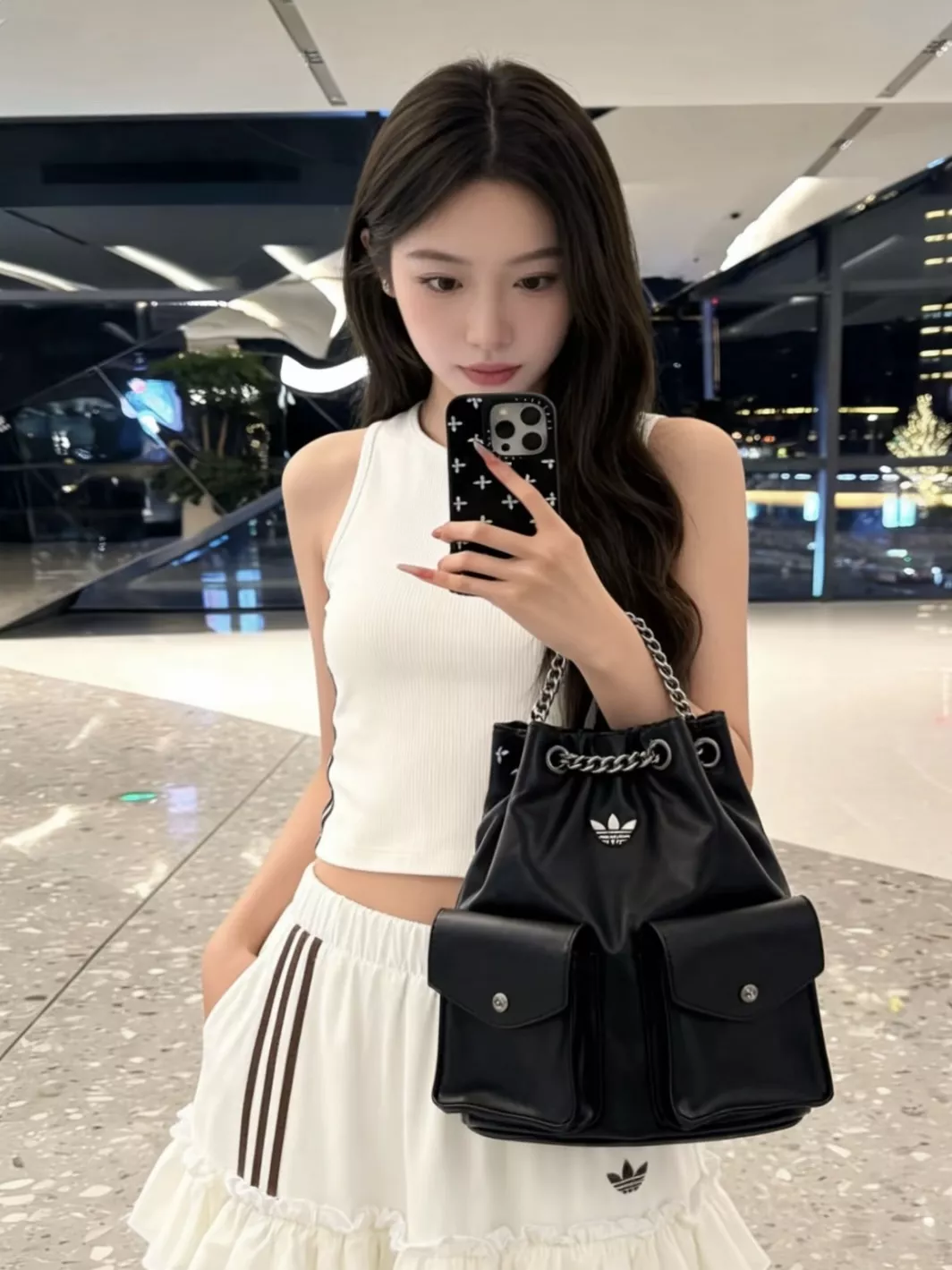 아디다스 개구리 포인트 체인 스트링 가방 상세 이미지 4