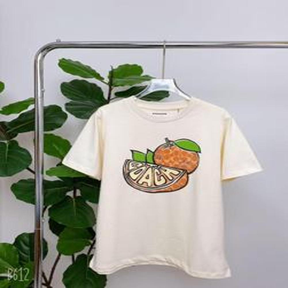 코치 과일 프린트 반팔 티셔츠
