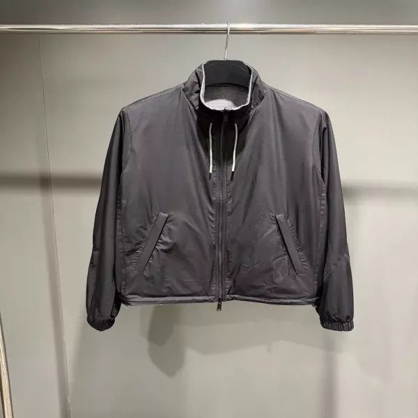 제냐 양면 하이넥 숏 재킷