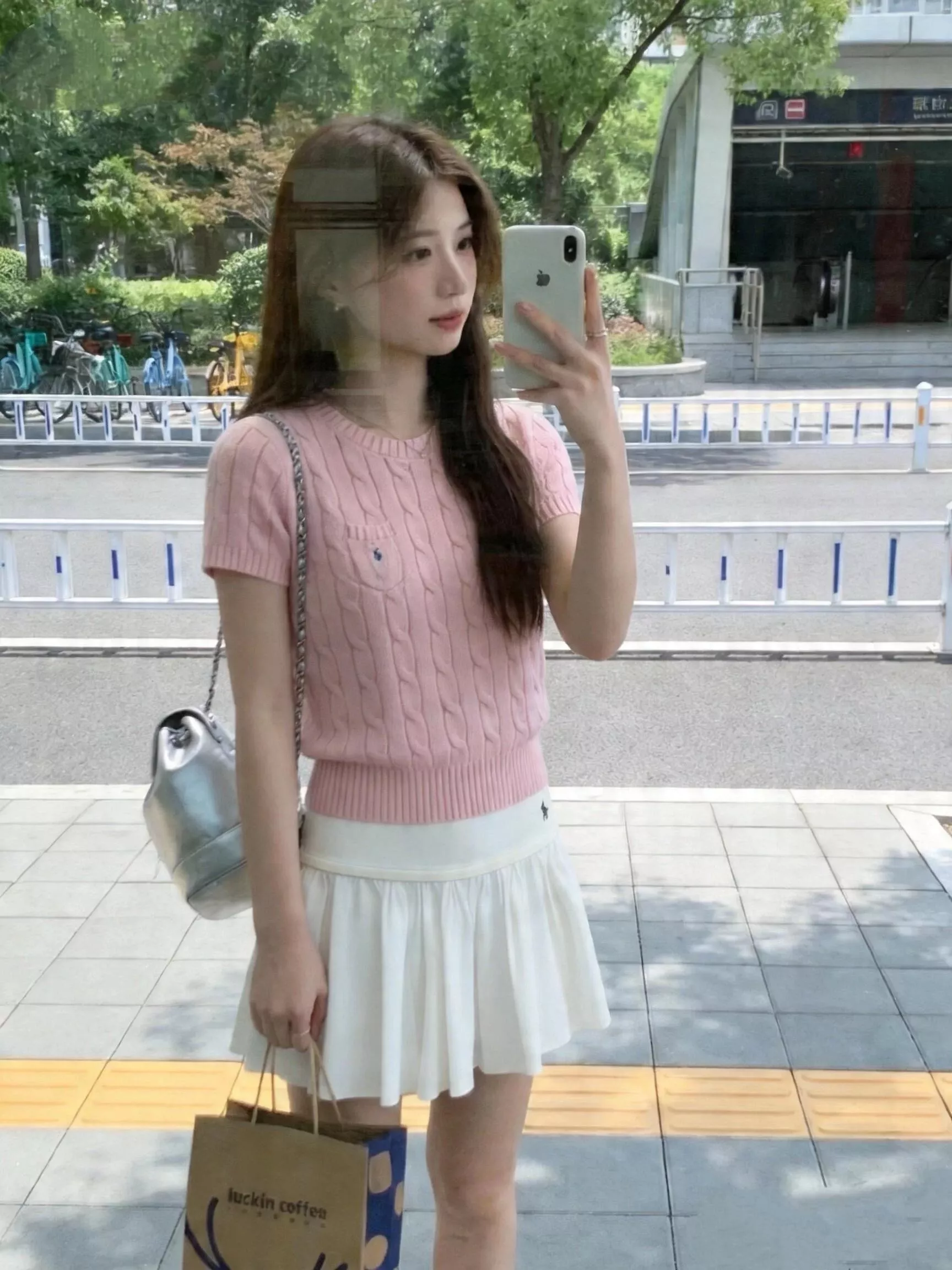 랄프로렌 포켓 자수 포인트 반소매 니트 상세 이미지 11