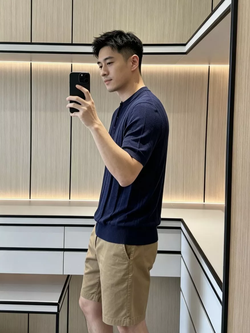 브루넬로쿠치넬리 린넨 혼방 헨리넥 반소매 상의 상세 이미지 78
