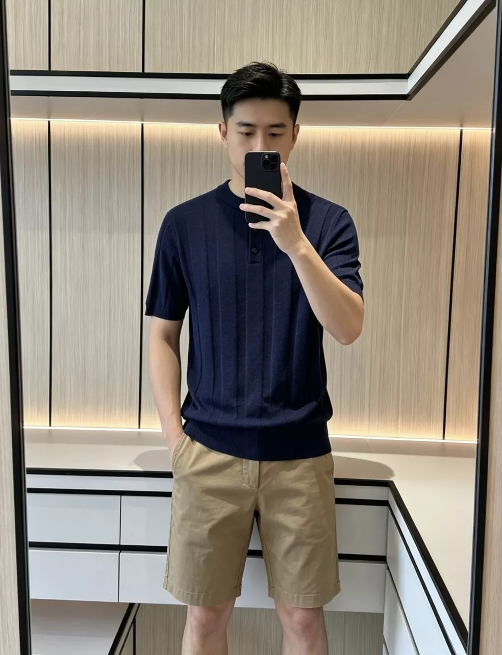 브루넬로쿠치넬리 린넨 혼방 헨리넥 반소매 상의 상세 이미지 76