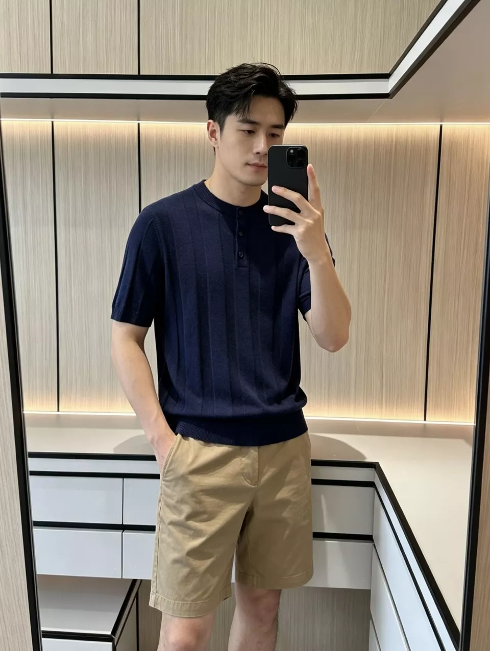 브루넬로쿠치넬리 린넨 혼방 헨리넥 반소매 상의 상세 이미지 80