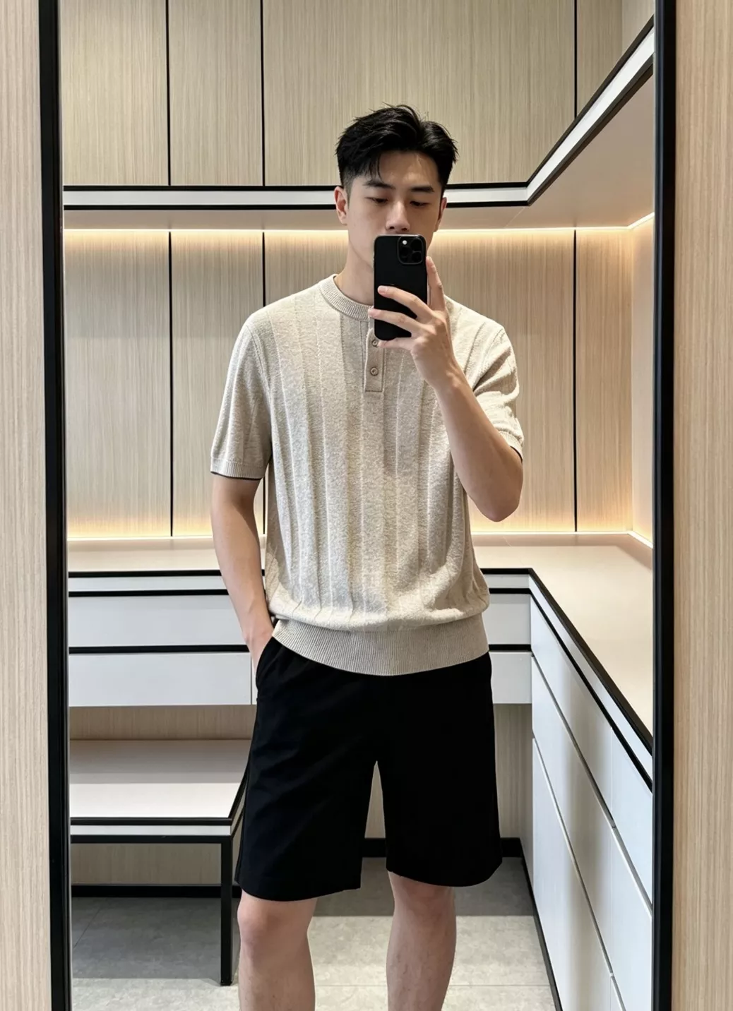 브루넬로쿠치넬리 린넨 혼방 헨리넥 반소매 상의 상세 이미지 82