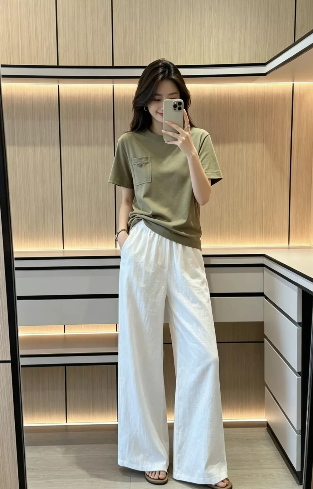 로로피아나 발레리오 퓨어 린넨 와이드 팬츠 상세 이미지 15