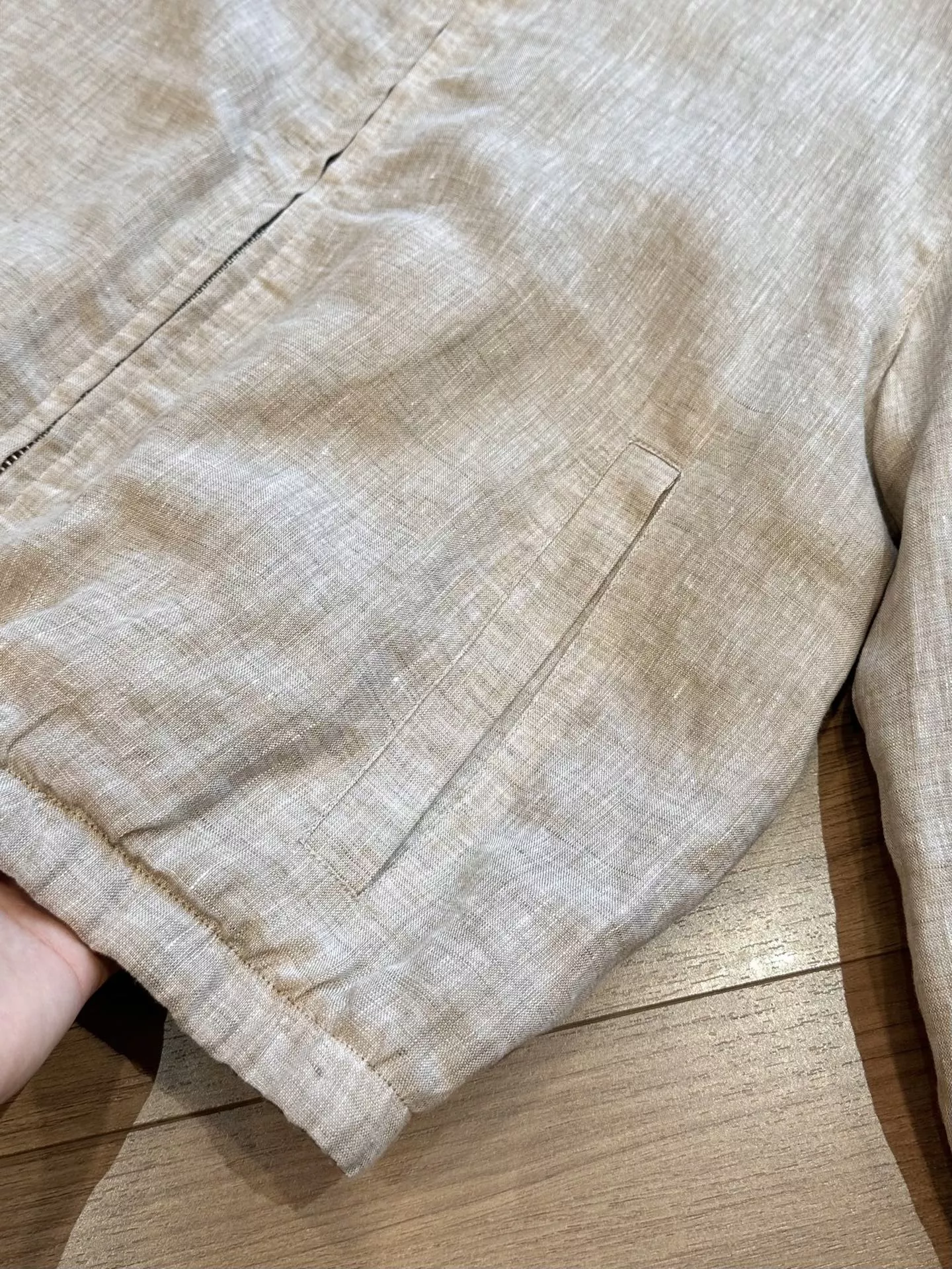 로로피아나 양면 착용 린넨 봄버 아우터 상세 이미지 51