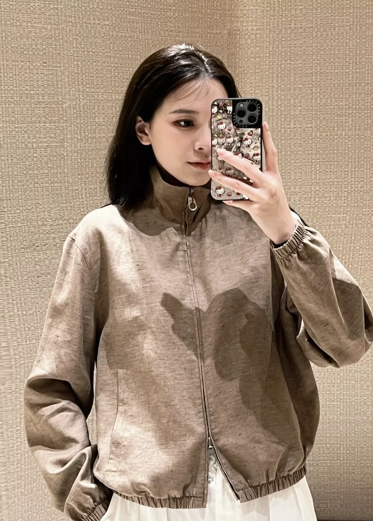 로로피아나 양면 착용 린넨 봄버 아우터 상세 이미지 72