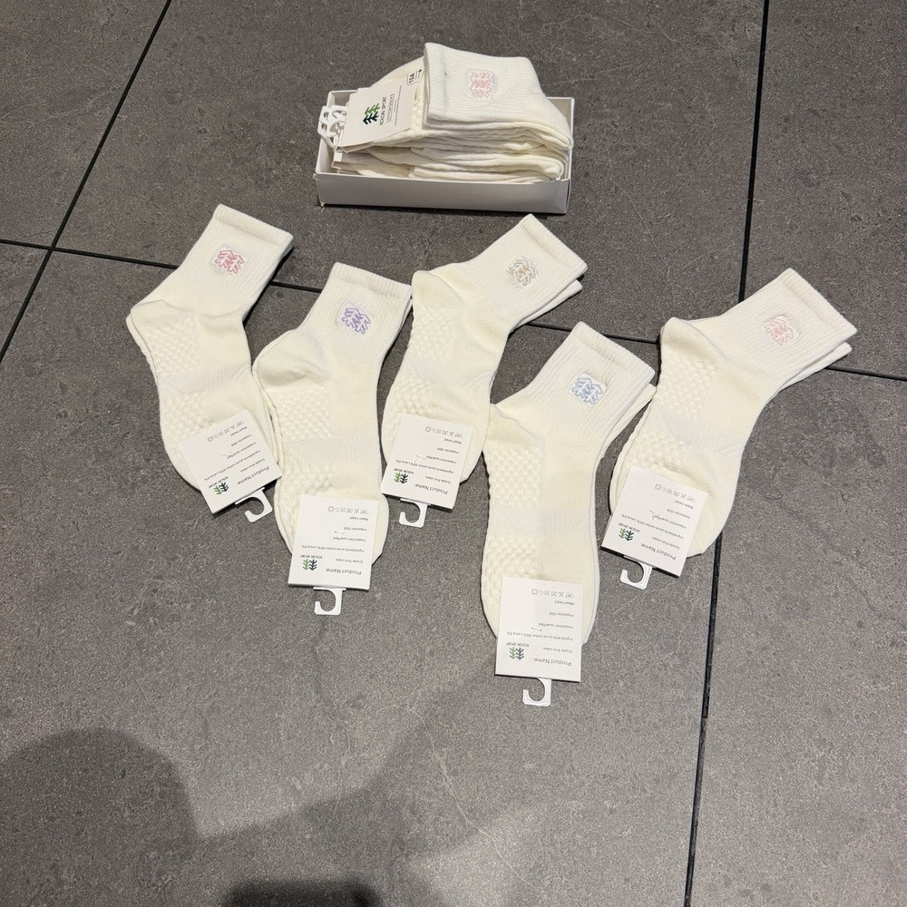 코오롱스포츠 자수 로고 포인트 여성 양말 세트