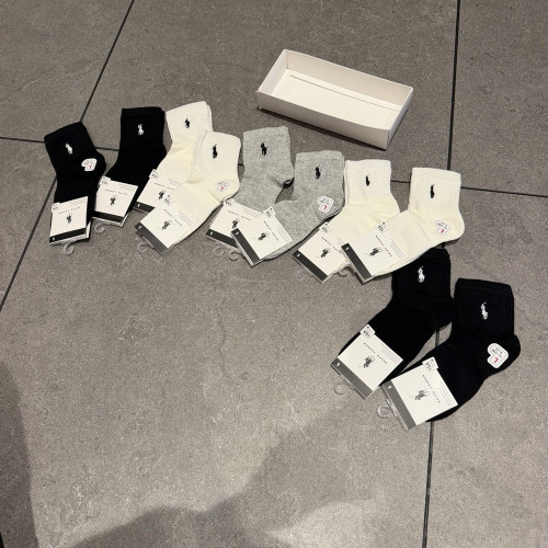 랄프로렌 폴로 자수 코튼 숏삭스 세트