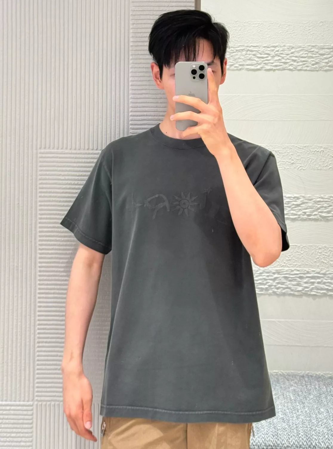 디올 협업 자수 라운드 반팔 탑 상세 이미지 22