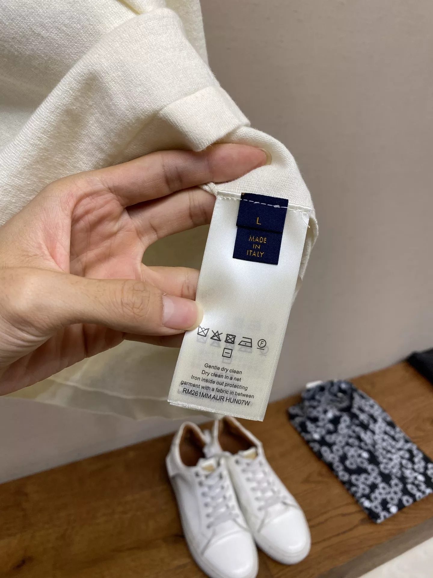 루이비통 레터 자카드 반소매 니트 탑 상세 이미지 8