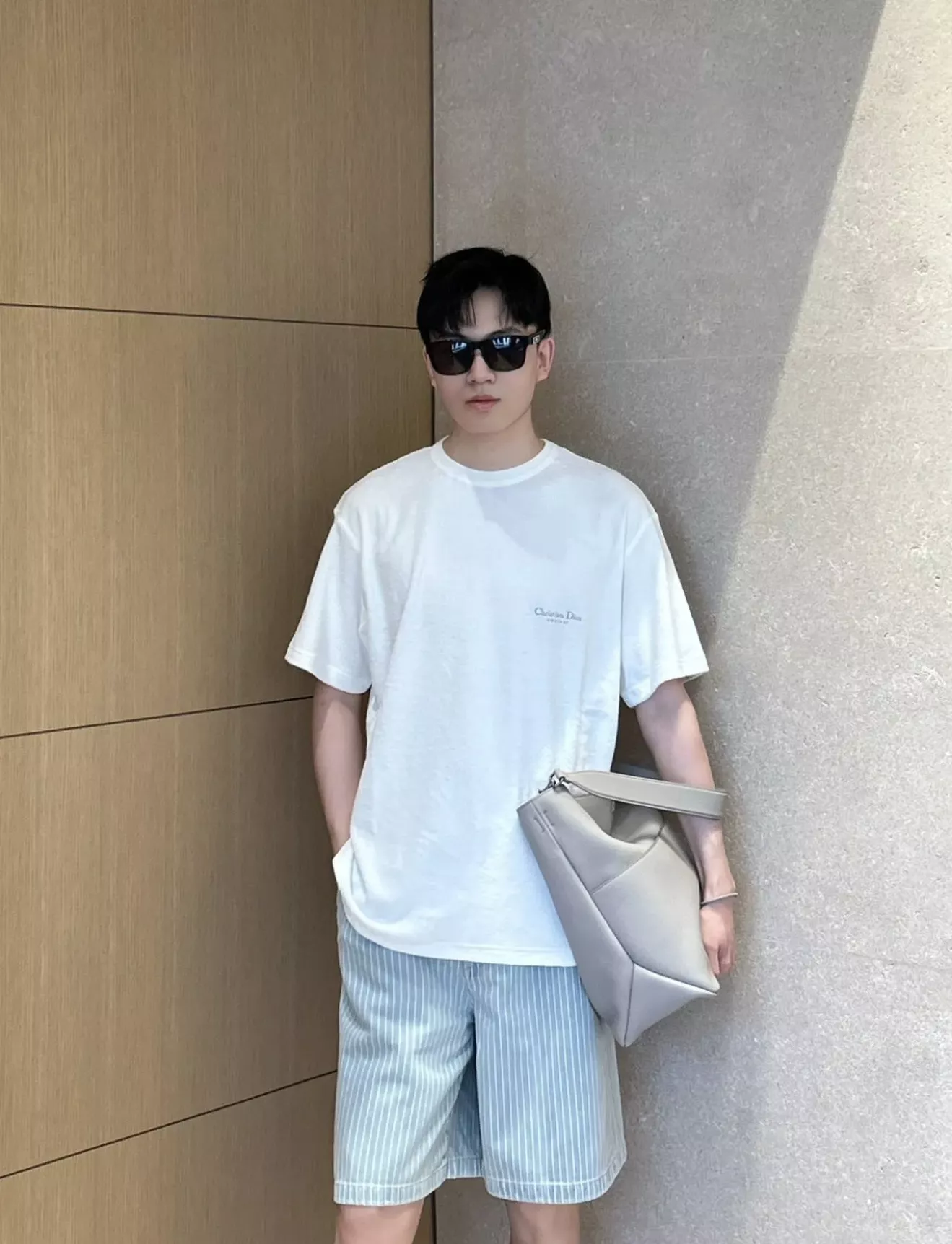 디올 자수 포인트 테리 코튼 반팔 상의 상세 이미지 17