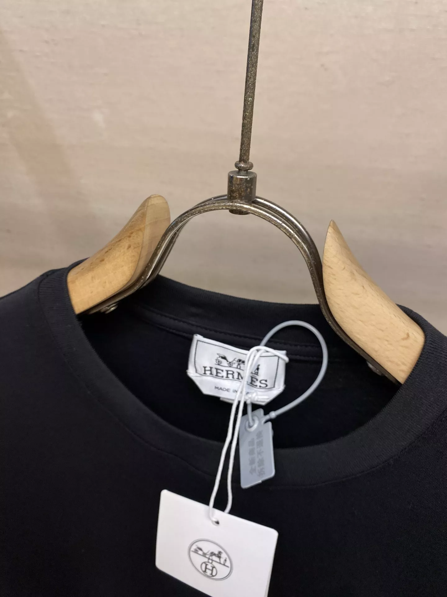 에르메스 마상 도안 디테일 코튼 상의 상세 이미지 4