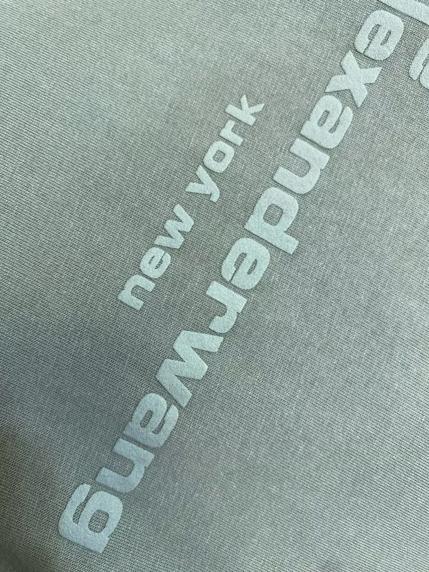 알렉산더왕 미러 로고 프린트 라운드 반팔 상의 상세 이미지 6