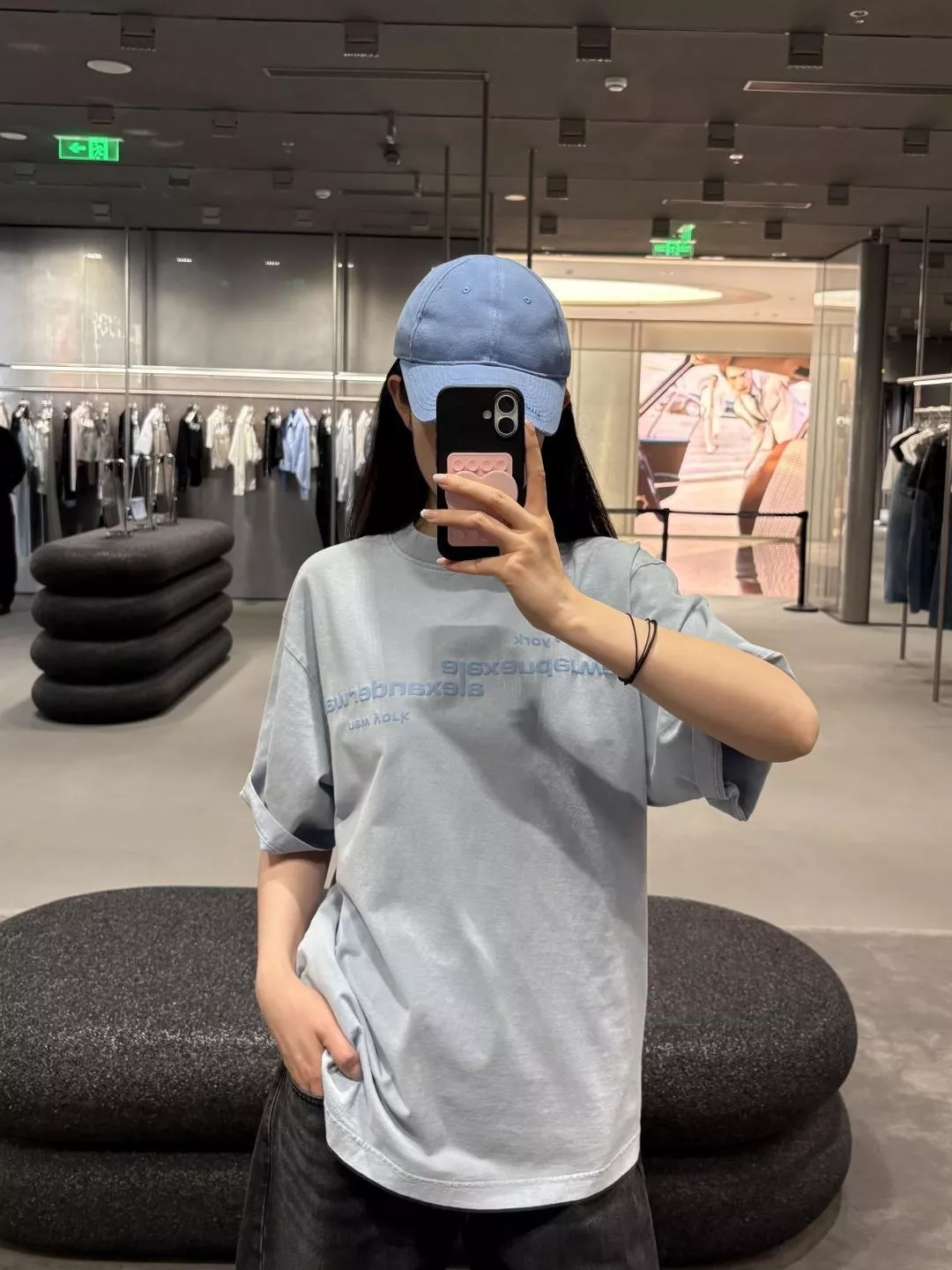 알렉산더왕 미러 로고 프린트 코튼 반팔탑 상세 이미지 20