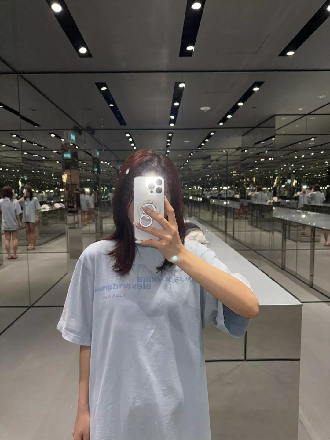 알렉산더왕 미러 로고 프린트 코튼 반팔탑 상세 이미지 27