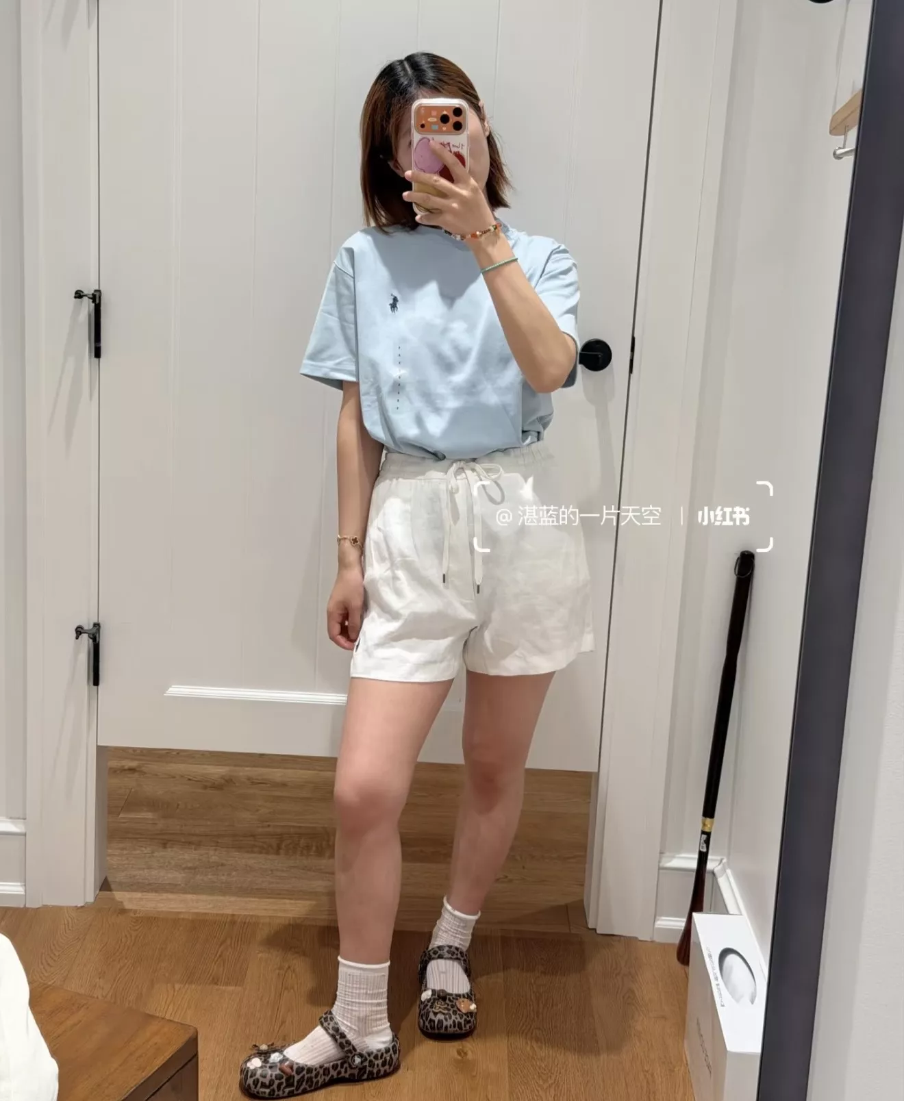 랄프로렌 리넨 자수 밴딩 반바지 상세 이미지 14