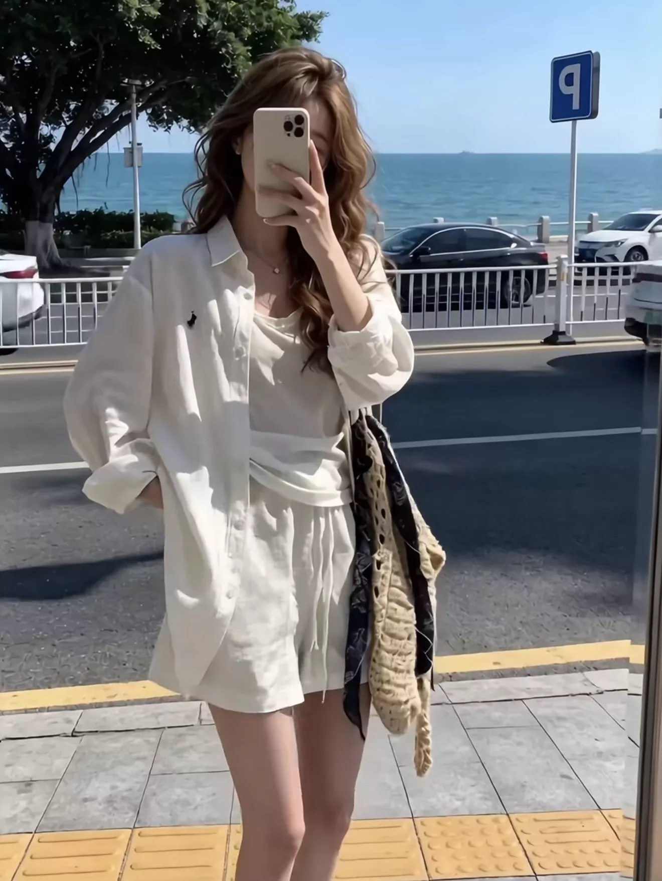 랄프로렌 리넨 자수 밴딩 반바지 상세 이미지 15