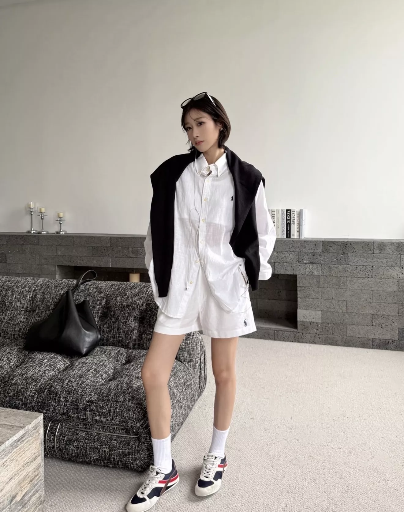 랄프로렌 리넨 자수 밴딩 반바지 상세 이미지 11