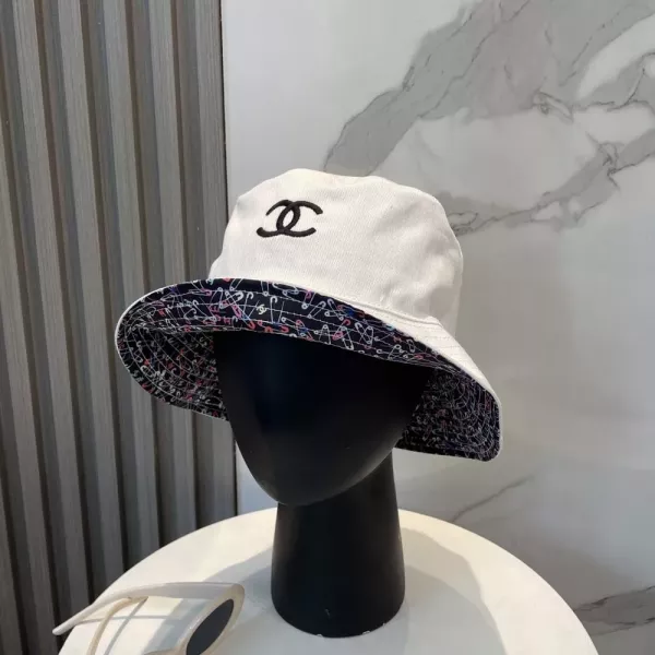 샤넬 양면 자수 코튼 모자