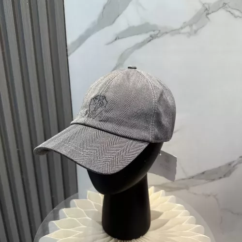 브루넬로쿠치넬리 헤링본 패턴 베이스볼 캡