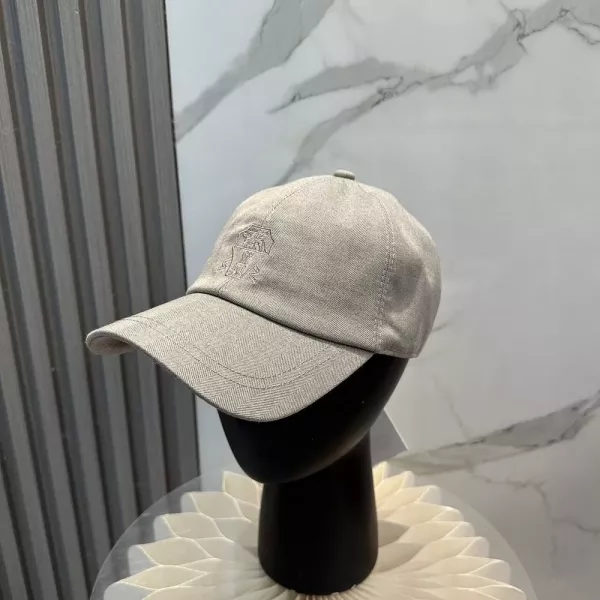 브루넬로쿠치넬리 헤링본 패턴 베이스볼 캡