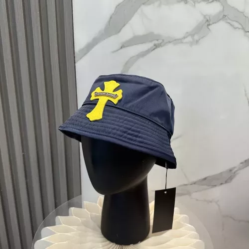 크롬하츠 십자가 포인트 배색 버킷 모자