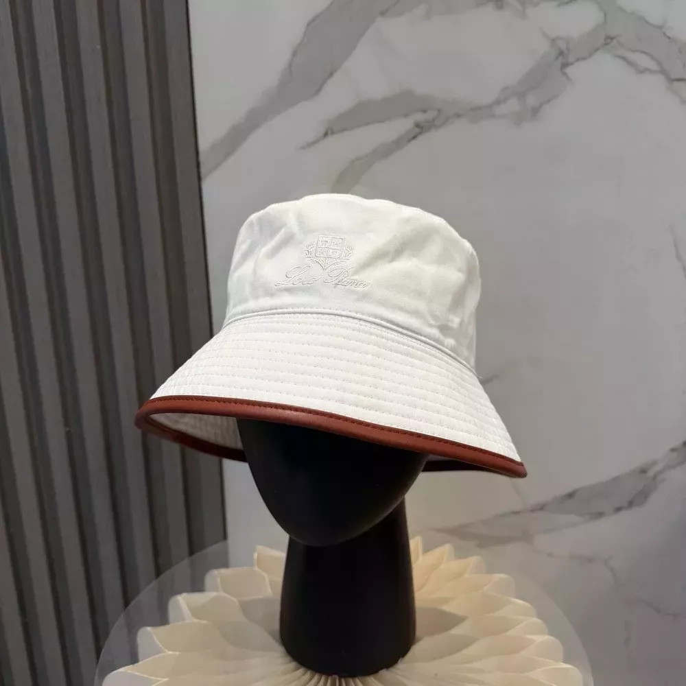 로로피아나 배색 포인트 버킷 모자