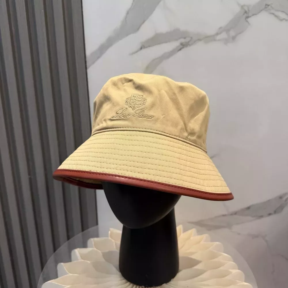 로로피아나 배색 포인트 버킷 모자
