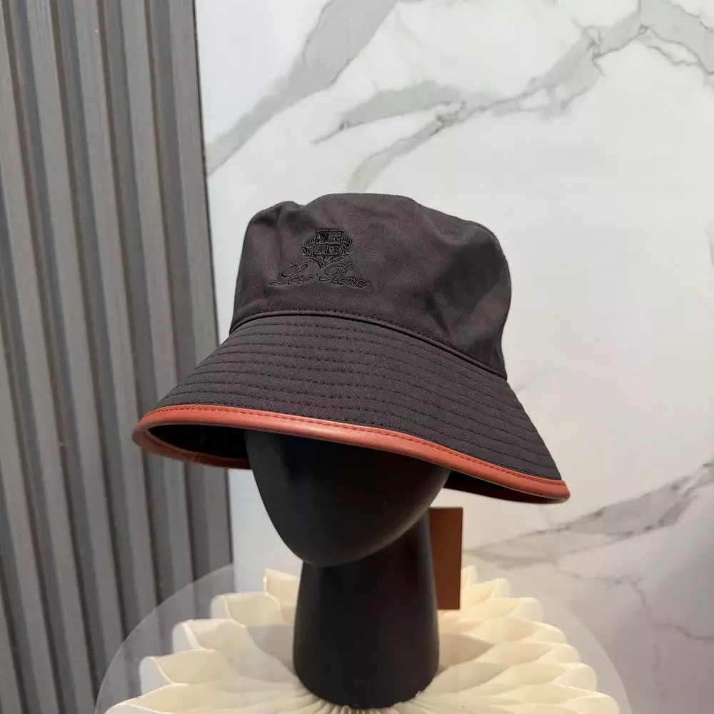 로로피아나 배색 포인트 버킷 모자