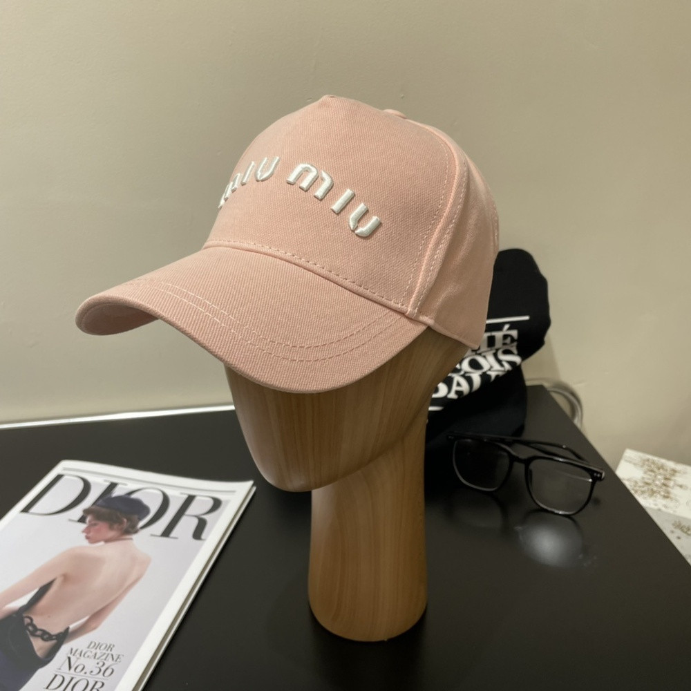 미우미우 자수 포인트 데님 야구모자
