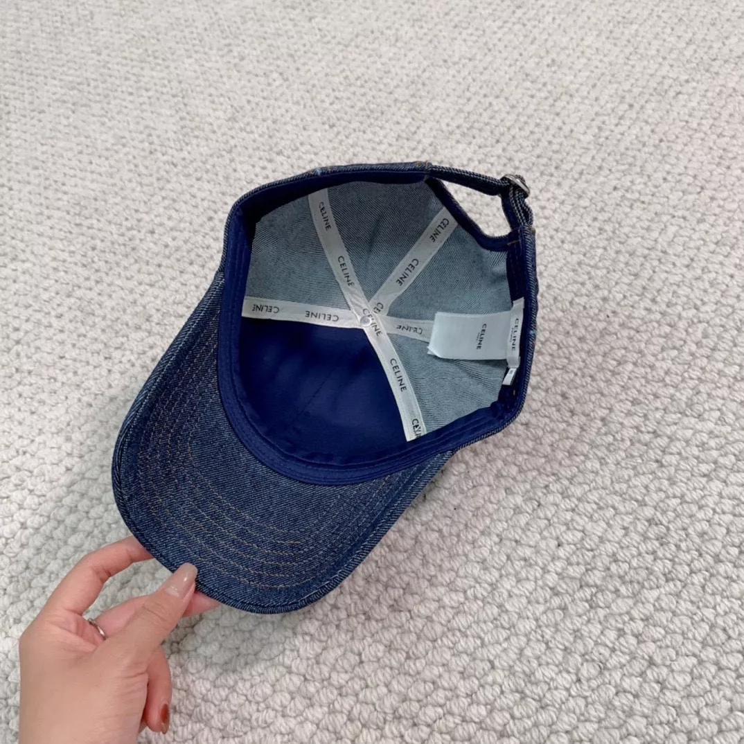 셀린느 데님 블루 빈티지 무드 캡 상세 이미지 7
