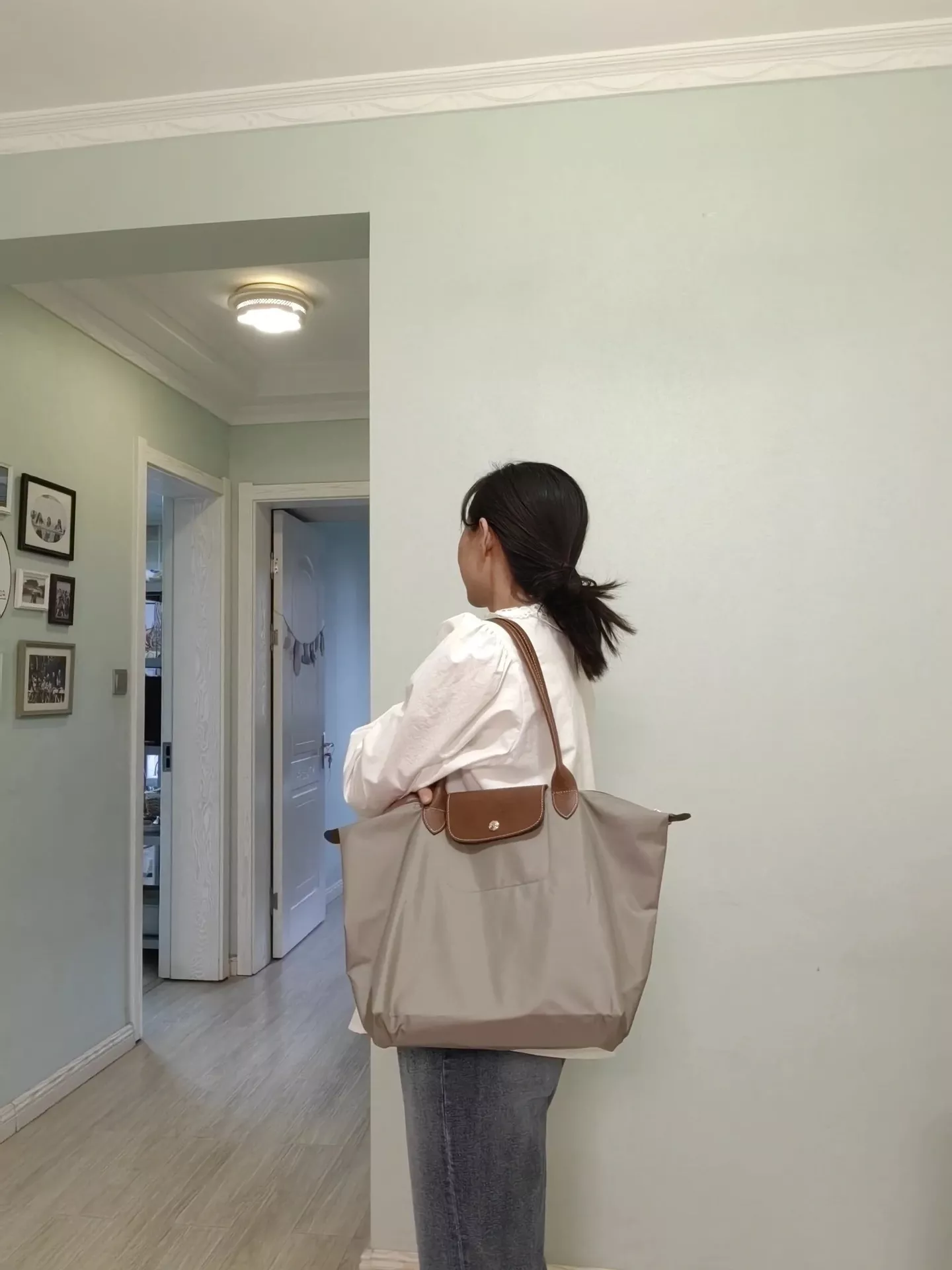 롱샴 르 플리아쥬 그레이 핸들 백 상세 이미지 47