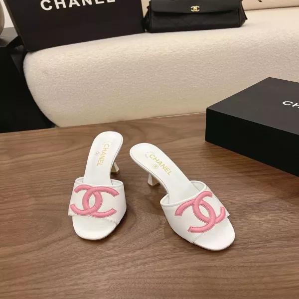 샤넬 더블씨 로고 컬러 포인트 뮬