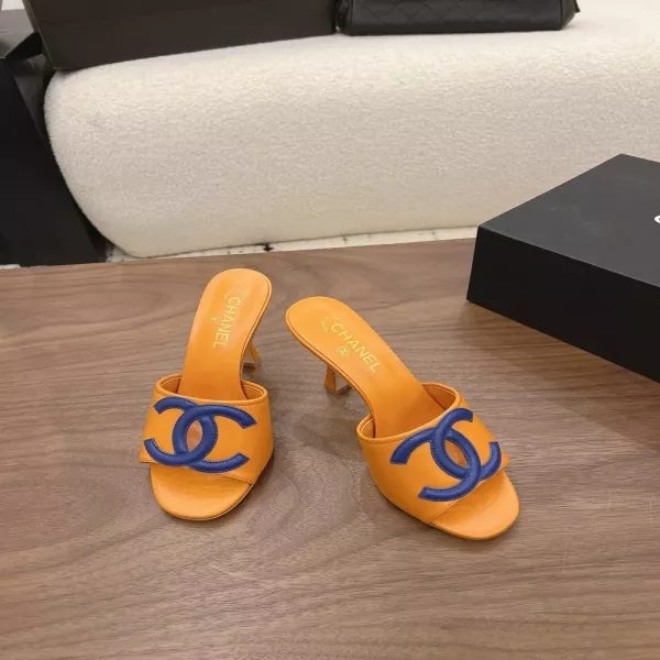 샤넬 레인보우 컬러 더블씨 뮬 슈즈