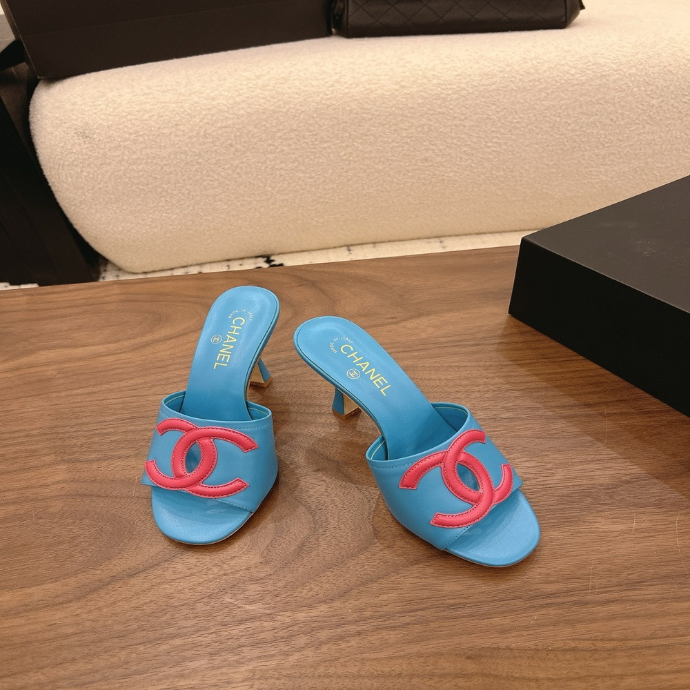 샤넬 더블 씨 로고 컬러 뮬