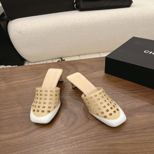 샤넬 펀칭 위빙 디테일 오픈형 슈즈