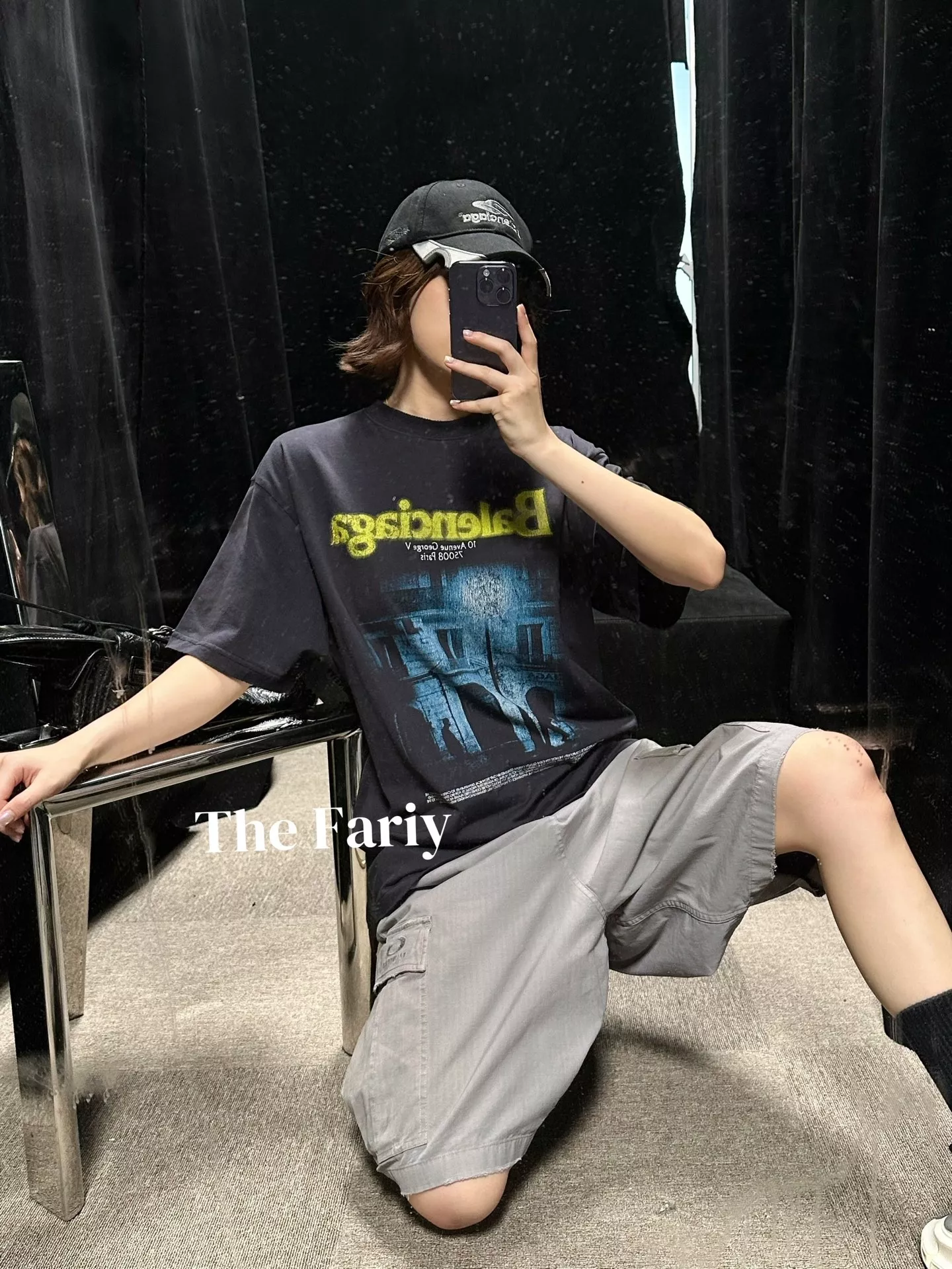 발렌시아가 어드레스 아트 프린트 워싱 티셔츠 상세 이미지 10