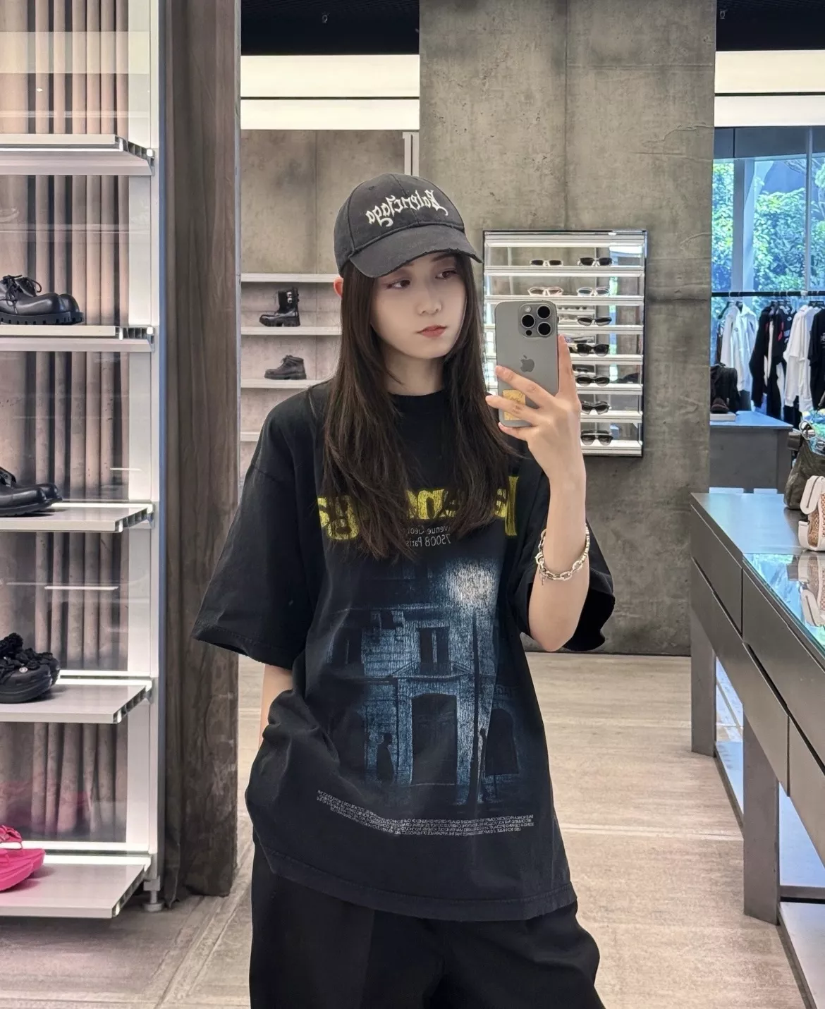 발렌시아가 어드레스 아트 프린트 워싱 티셔츠 상세 이미지 21