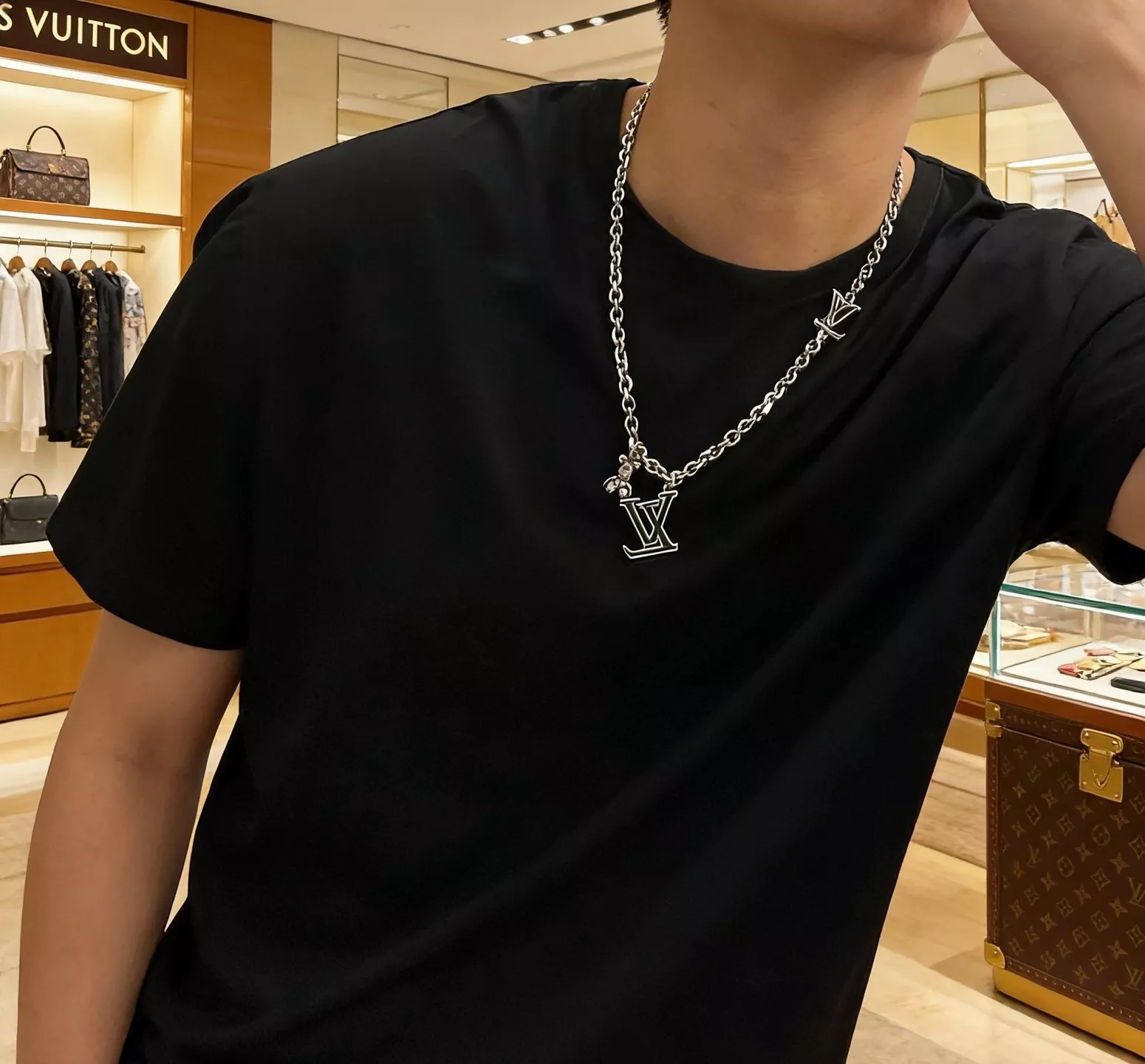 루이비통 빈티지 무드 체인 목걸이 상세 이미지 4