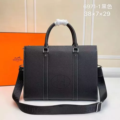 에르메스 탑핸들과 스트랩이 포함된 서류가방