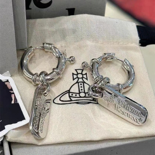 비비안웨스트우드 왕관 구 장식 드롭 귀걸이