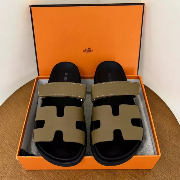 에르메스 쉬프르 오란 스타일 오픈토 슬리퍼