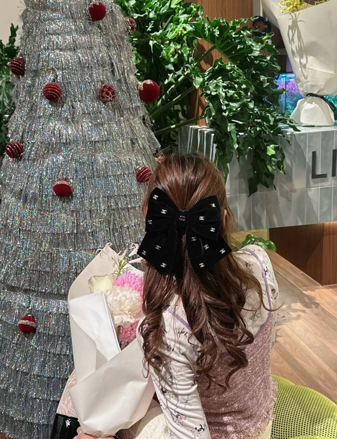 샤넬 벨벳 리본 헤어핀 상세 이미지 10