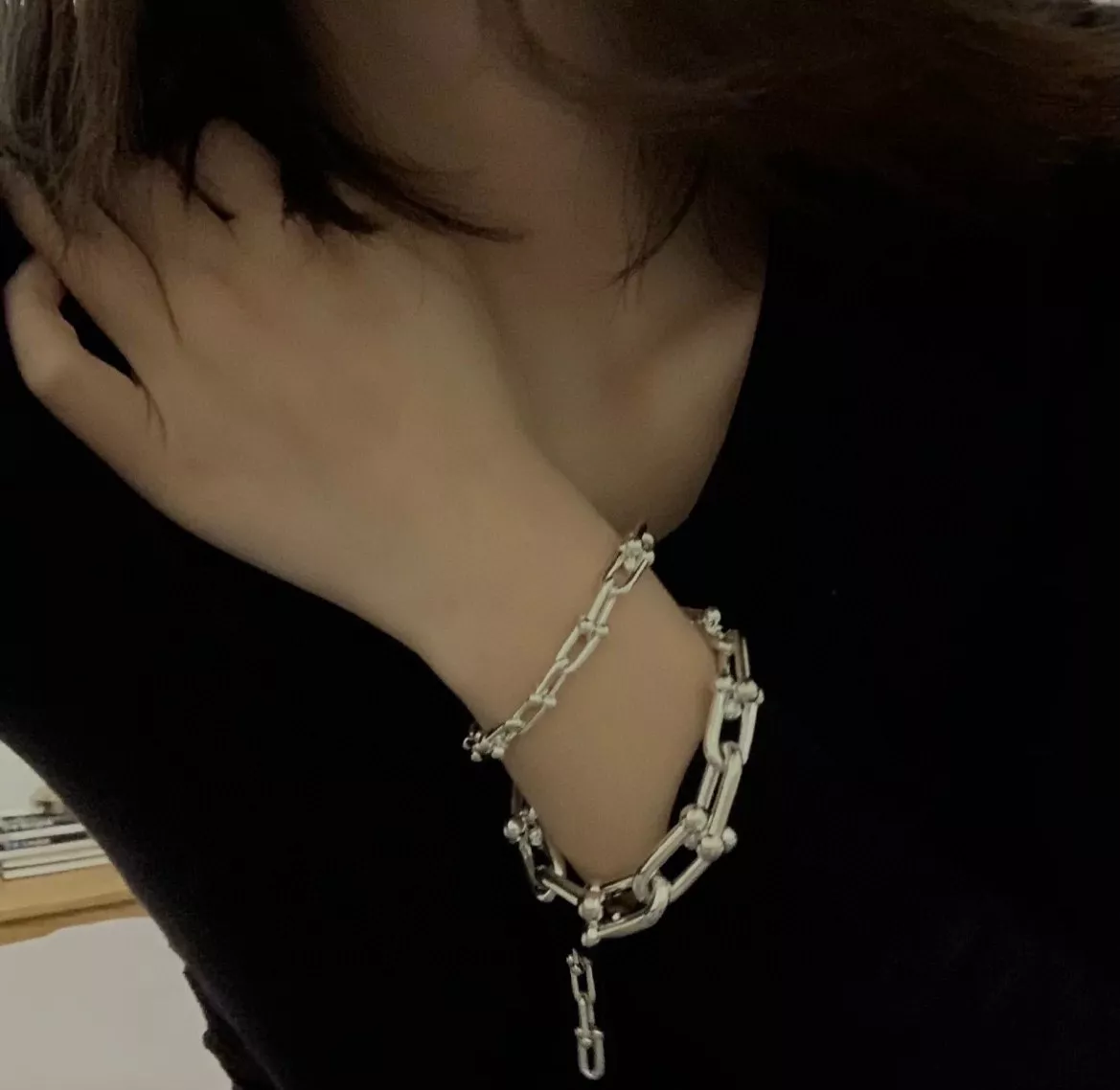 티파니앤코 하드웨어 링크 체인 목걸이 상세 이미지 16