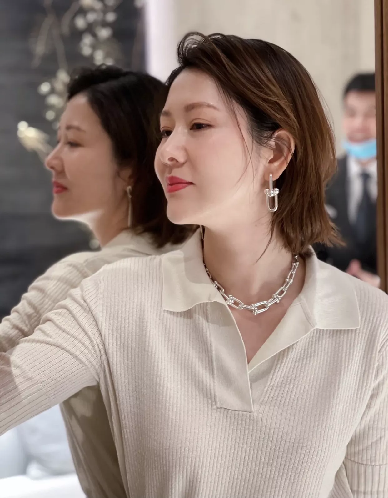 티파니앤코 하드웨어 링크 체인 목걸이 상세 이미지 33