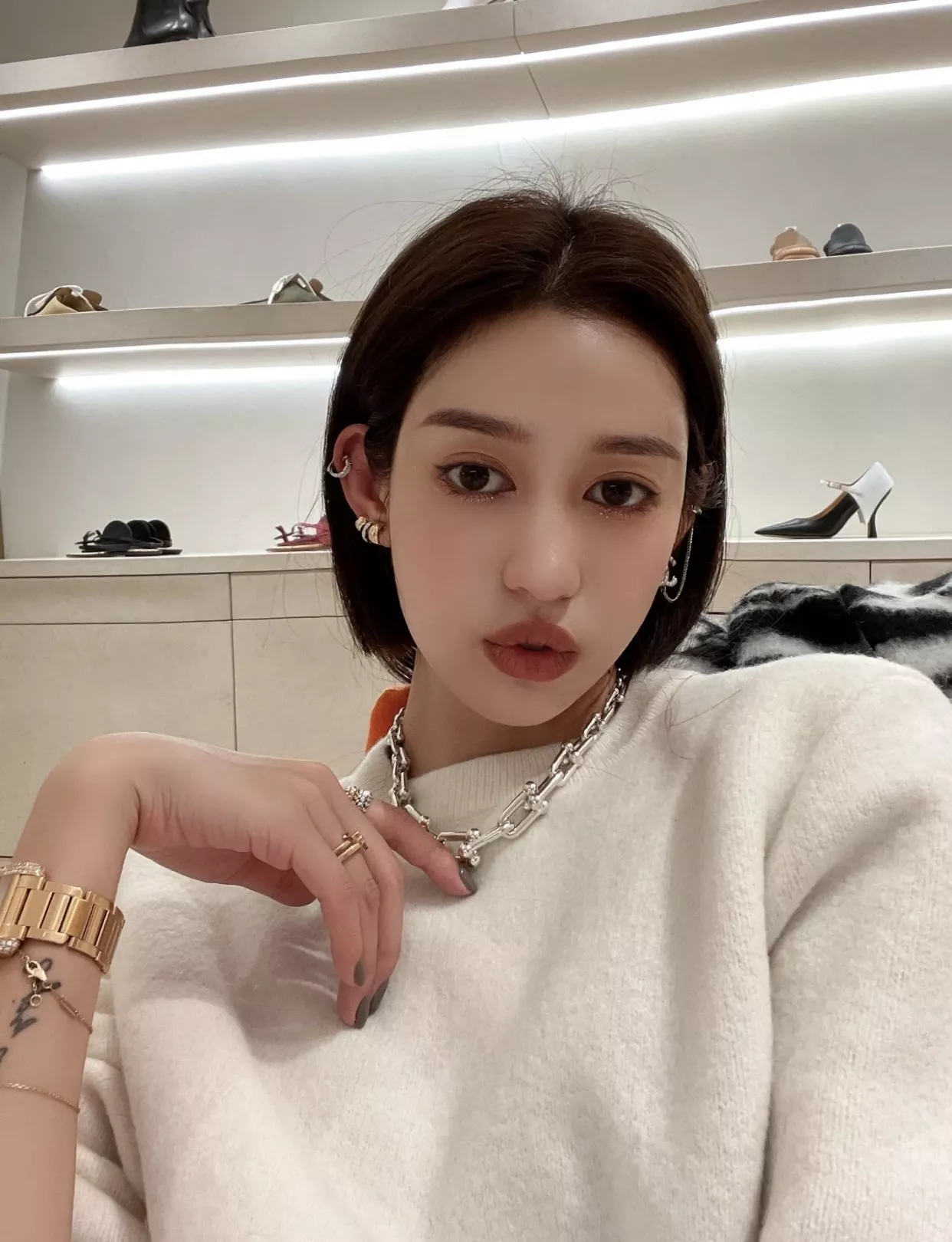 티파니앤코 하드웨어 링크 체인 목걸이 상세 이미지 31