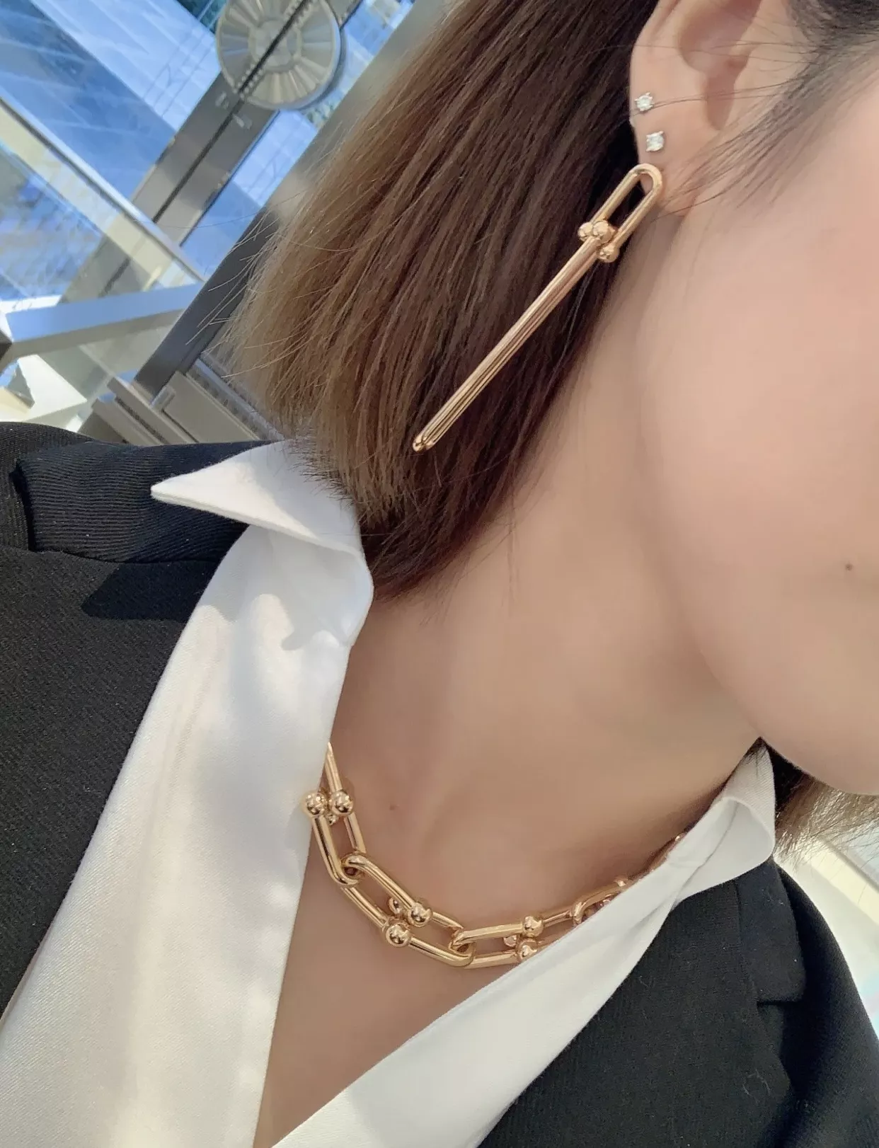티파니앤코 하드웨어 링크 체인 목걸이 상세 이미지 12