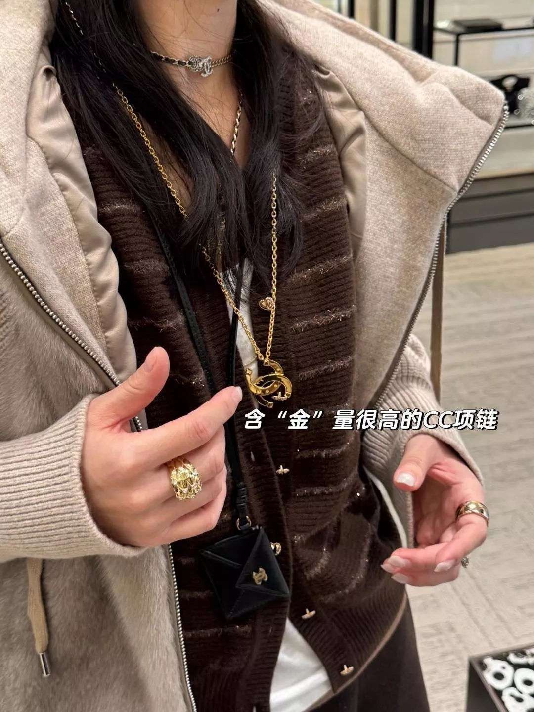 샤넬 빈티지 무드의 더블 C 목걸이 상세 이미지 10