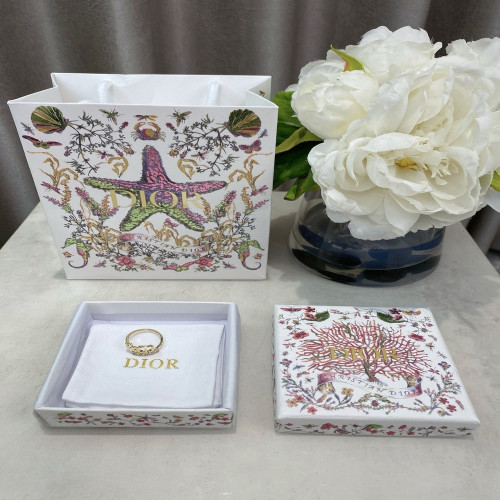 디올 CD 플라워 진주 반지
